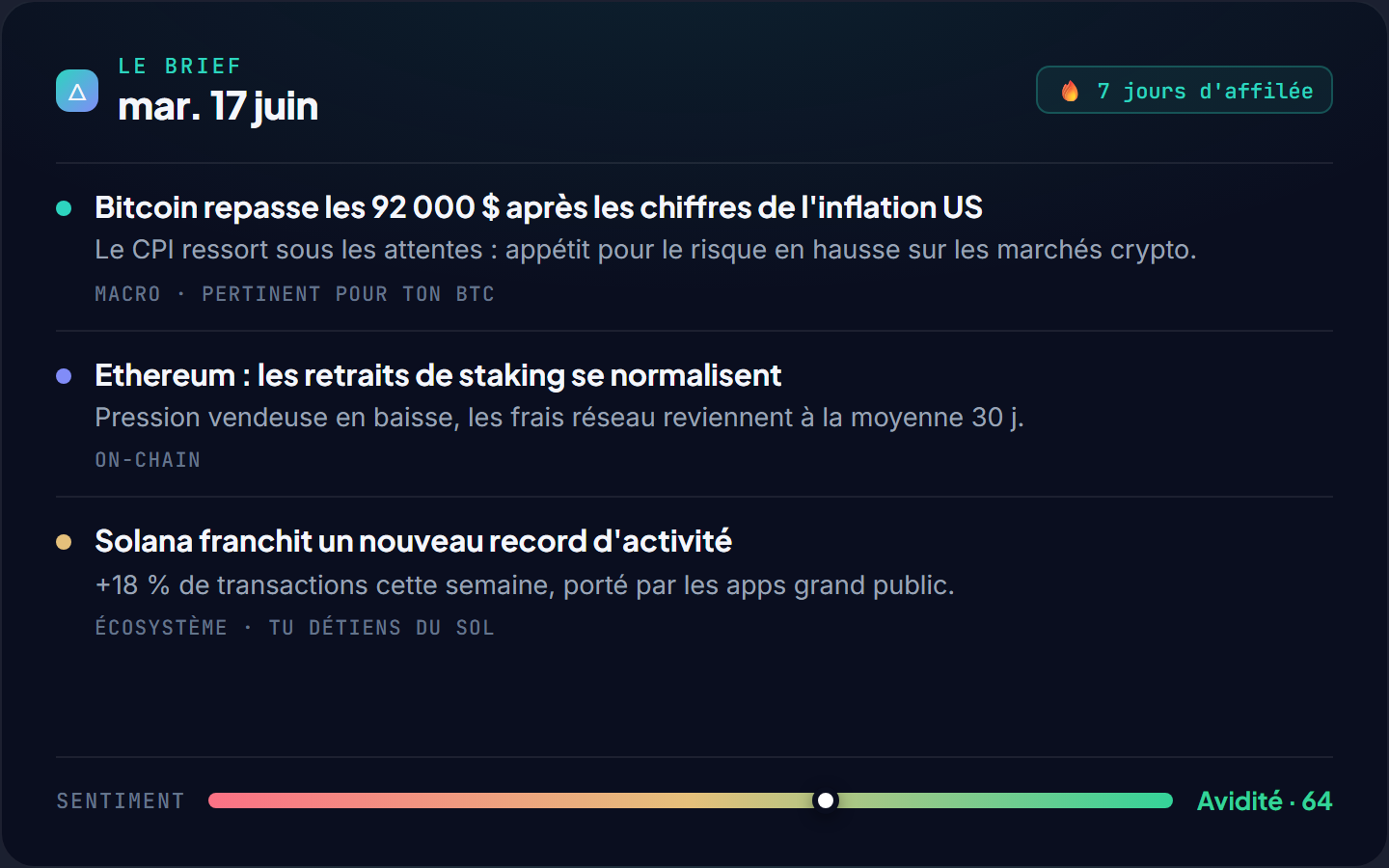 Le Brief, chaque matin